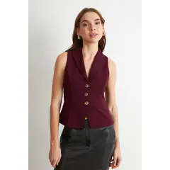 NICOPOLY - Gilet Sastre Entallado Burdeo