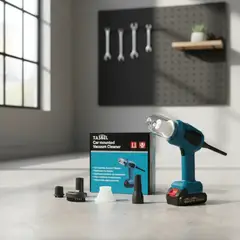 GENERICO - Aspiradora Y Sopladora De Mano Recargable Usb 2 En 1 Con Boquillas Intercambiables FIGOIMPORT