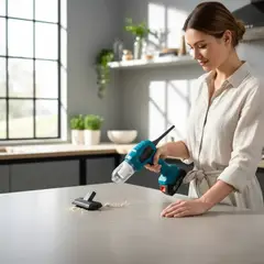 GENERICO - Aspiradora Manual Portatil Recargable Por Usb Con Funcion De Soplado Incluye Boquillas FIGOIMPORT