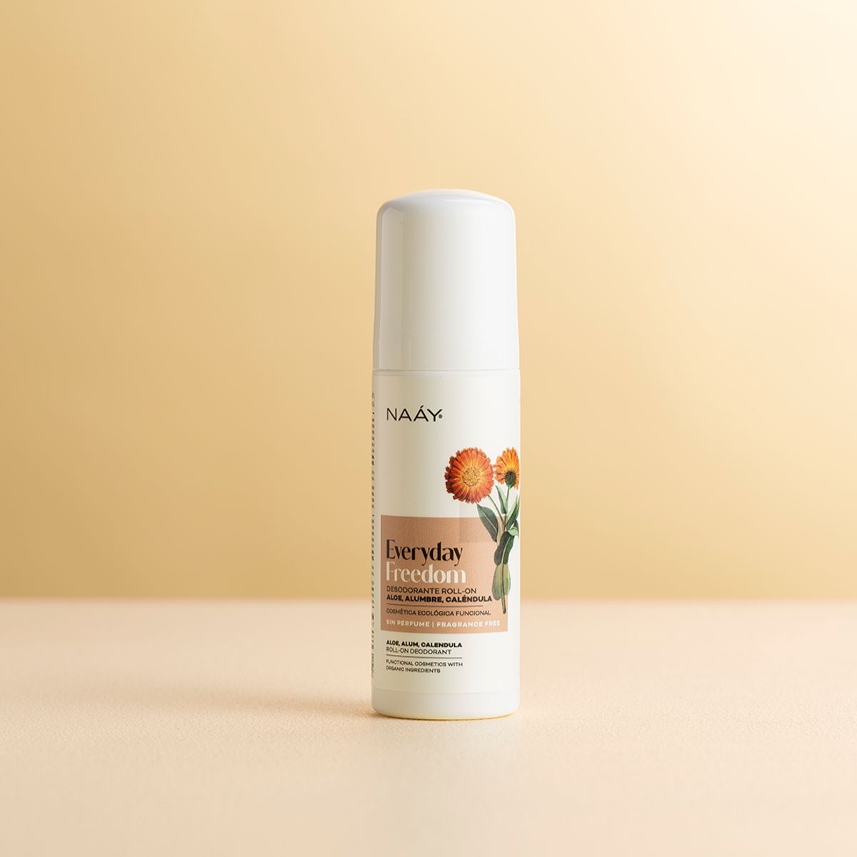 NAAY - Desodorante Roll-on de Alumbre, Aloe y Caléndula
