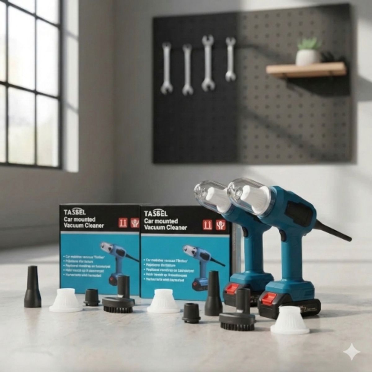 GENERICO - Mini Aspiradora Y Sopladora X2   Inalambrica Recargable Usb Con Accesorios De Limpieza FIGOIMPORT