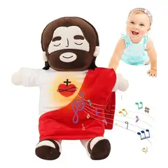 MASTER PROX - Peluche De Jesús Que Respiras Con Música Y Luces, Para La Ansiedad, 4 Modos, Volumen Ajustable
