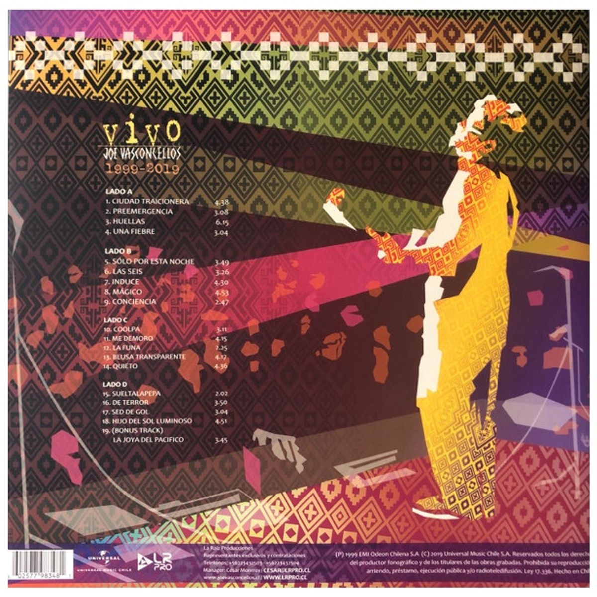 GENERICO - JOE VASCONCELLOS - VIVO 1999-2019 (2LP) / VINILO