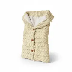 SENSIBLUE - Saco Envolvente Bebé Manta Trenzada con Interior Chiporro