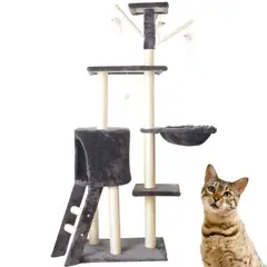 PET BED - Árbol Rascador Para Gatos Torre Multifuncional 135 cm