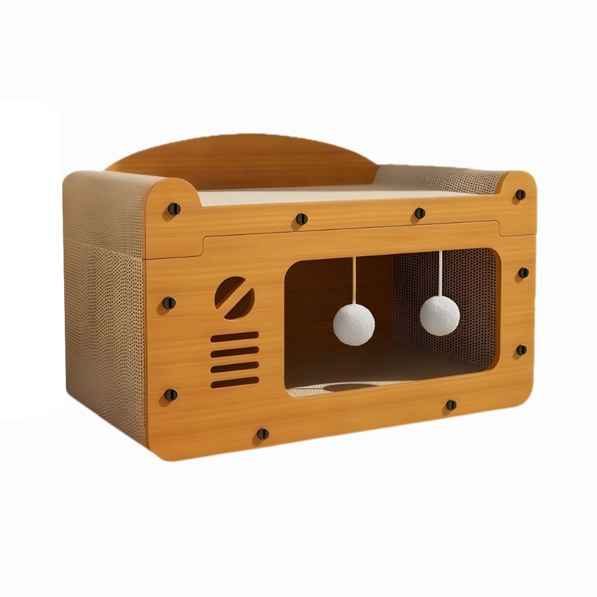 PET BED - Rascador Para Gatos Con Cama Superior Y Juguetes Interactivos