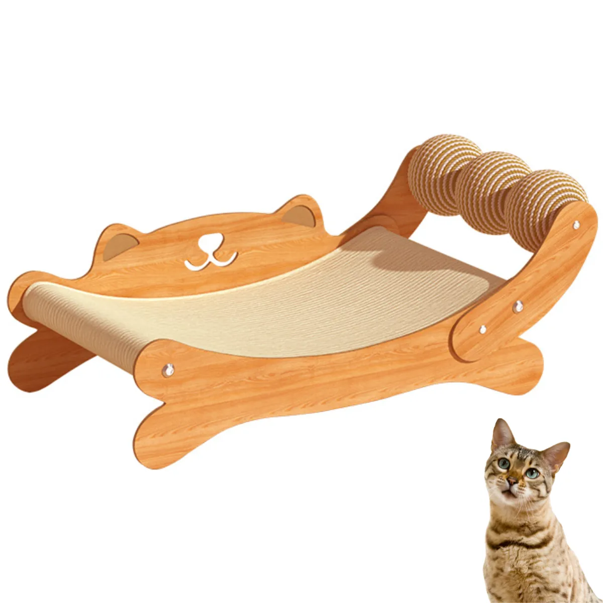PET BED - Cama Rascador Para Gatos Con Hamaca Y Poste De Sisal