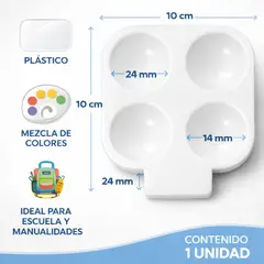 MOTARRO - Paleta Para Pintar 4 Espacios 10 Cm