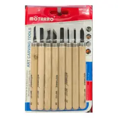 MOTARRO - Set De 8 Gubias Para Tallado De Madera Escolar