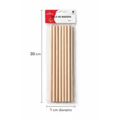 GENERICO - 4 Bolsas Palos De Maquetasmadera 30 Cm X 1 Cm 20 Unidades