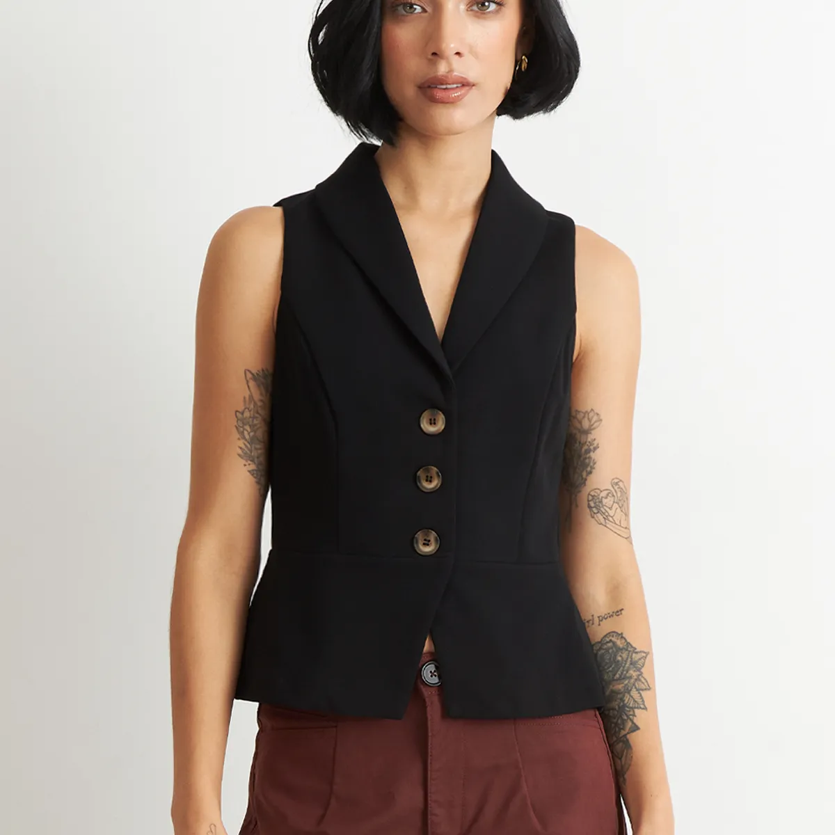 NICOPOLY - Gilet Sastre Entallado Negro Nicopoly