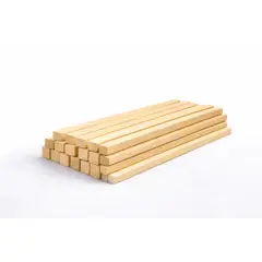 MOTARRO - Palos Madera Maqueta 50cm 10x10mm 6 Unidades