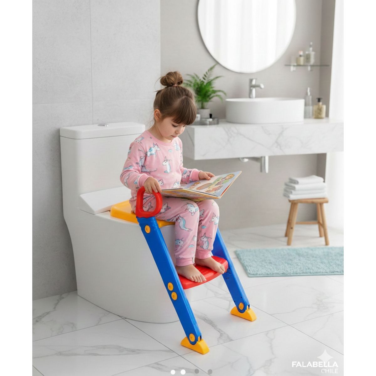 MOVI - Adaptador Baño Escalera Niños Plegable Ajustable Asiento Infantil