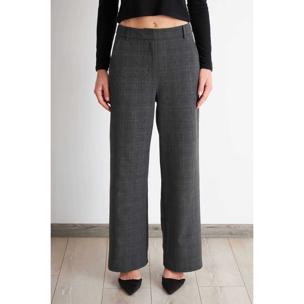 NICOPOLY - Pantalón Tartán Gris Nicopoly