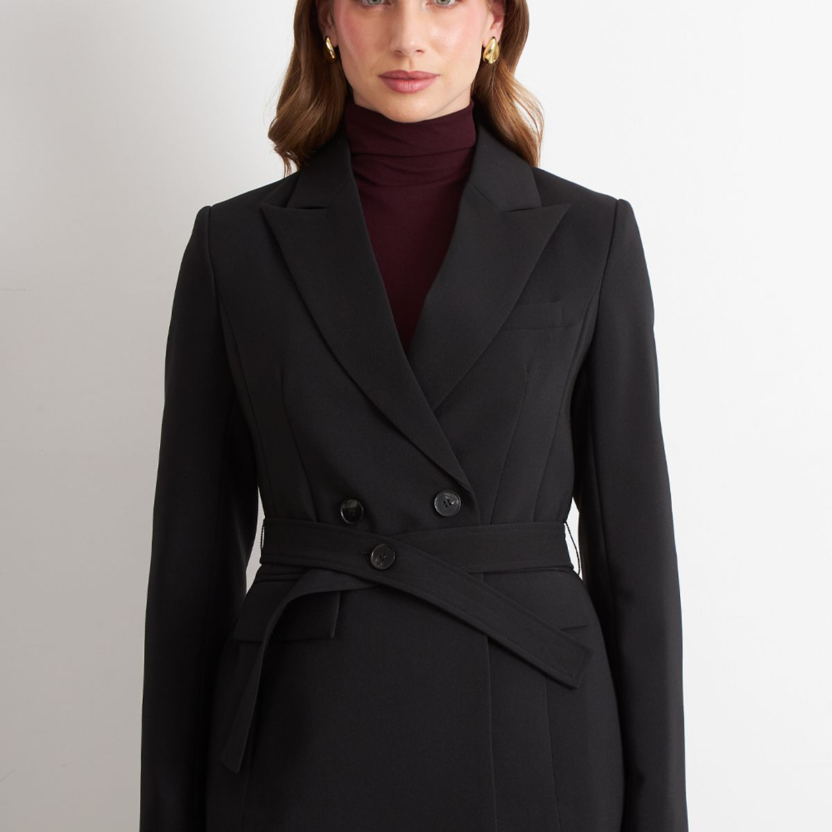 NICOPOLY - Blazer Cinturón Negro	 Nicopoly