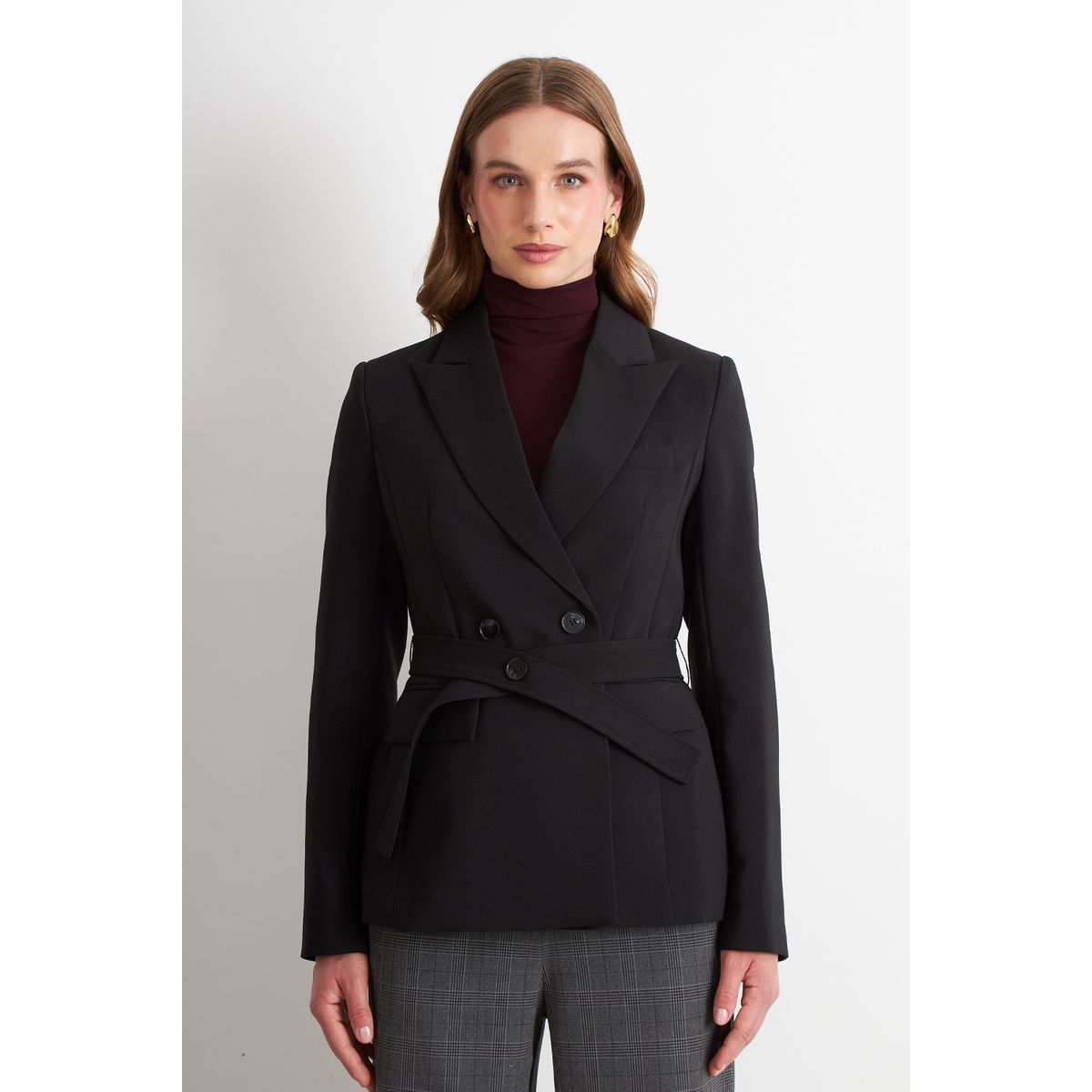 NICOPOLY - Blazer Cinturón Negro	 Nicopoly