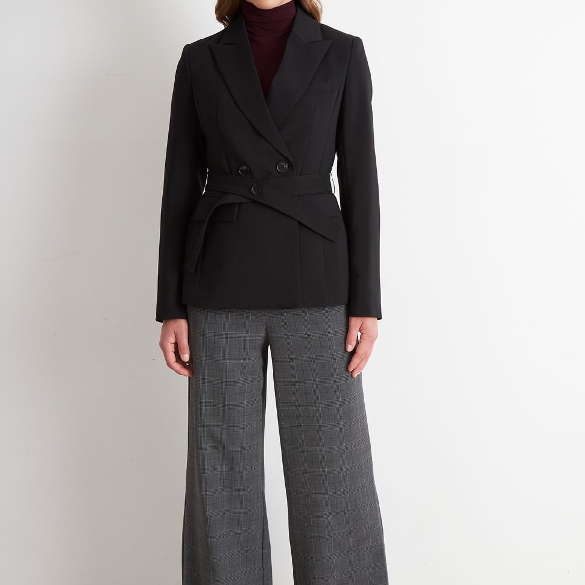 NICOPOLY - Blazer Cinturón Negro	 Nicopoly