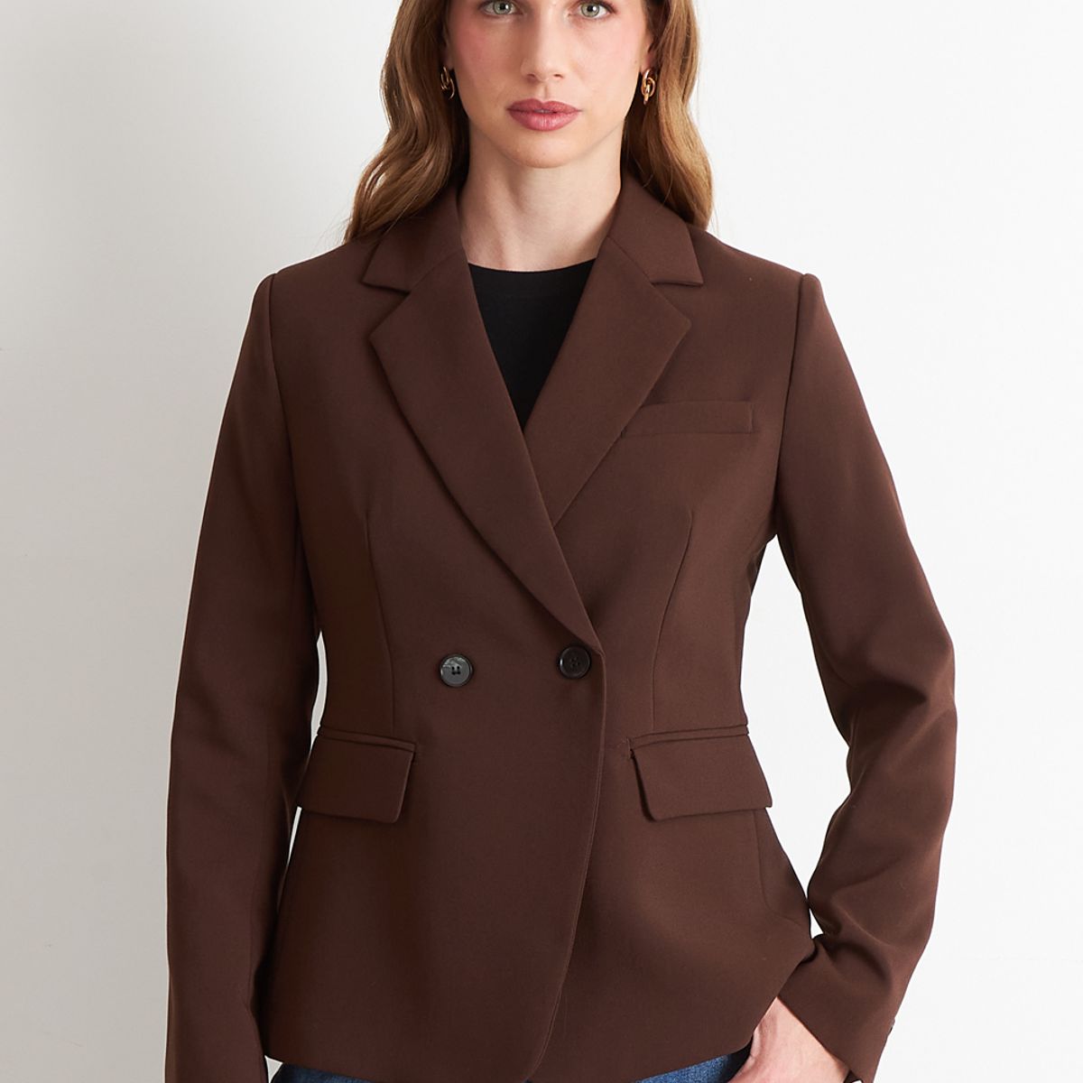 NICOPOLY - Blazer  Dos Botones Café Nicopoly
