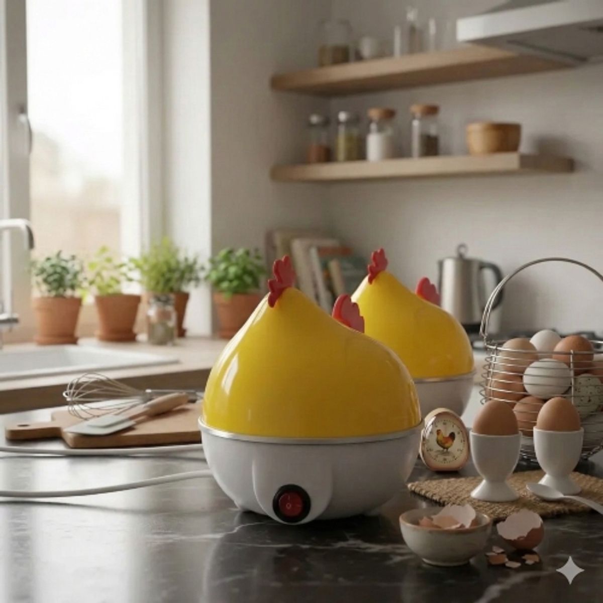 IRM - Hervidor X2 Electrico De Huevos Capacidad 7 Huevos Coccion Rapida Al Vapor  Apagado Automatico