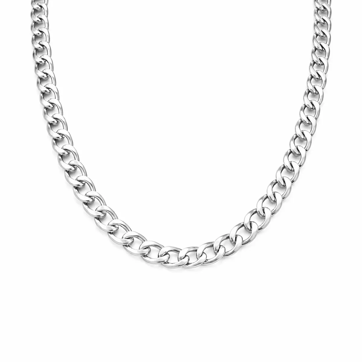 LK LUKSO - Cadena Cubana Hombre 7mm Acero Inoxidable  