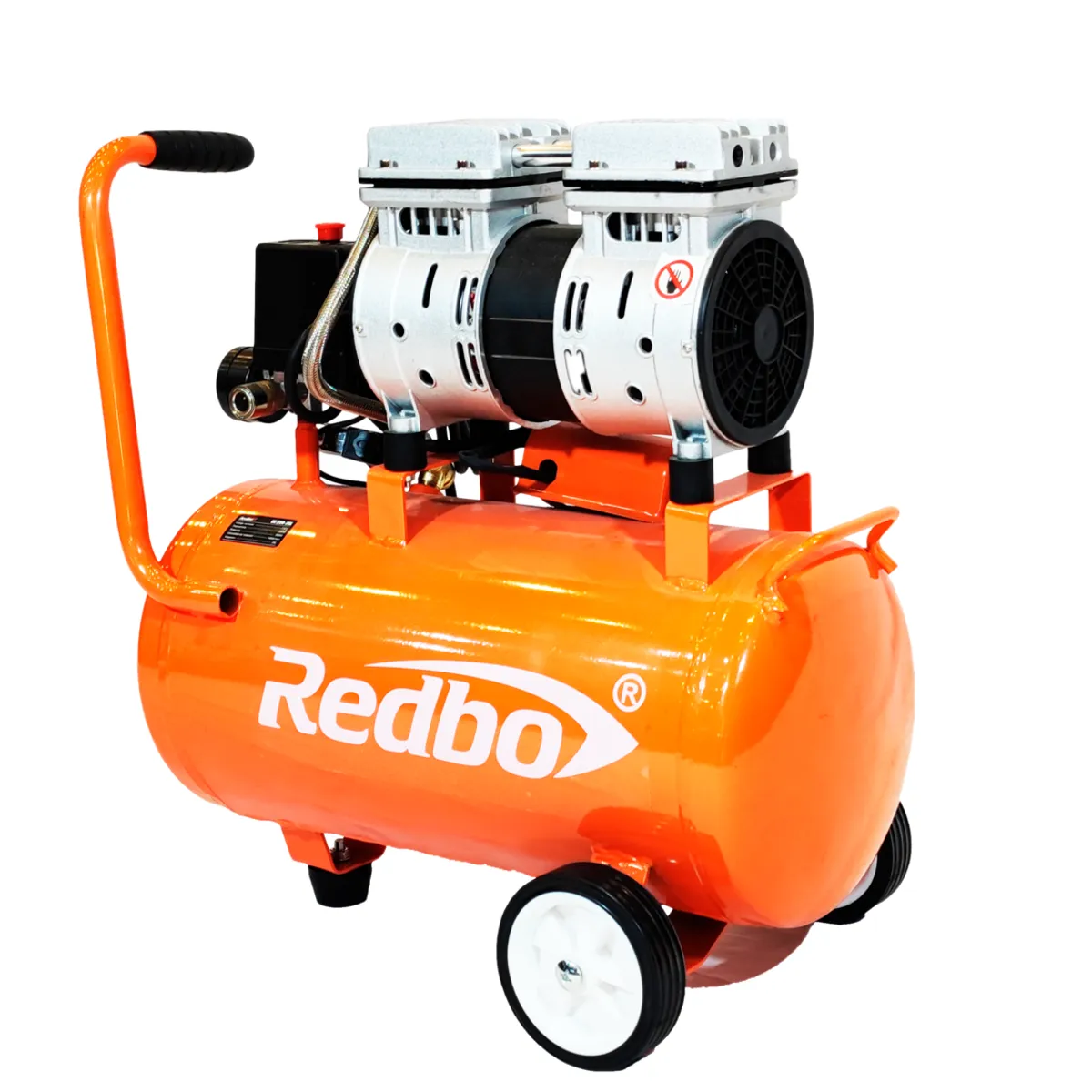 REDBO - Compresor de Aire Silencioso Redbo OA 550-25L (1 HP, 25 Litros, 110 PSI)