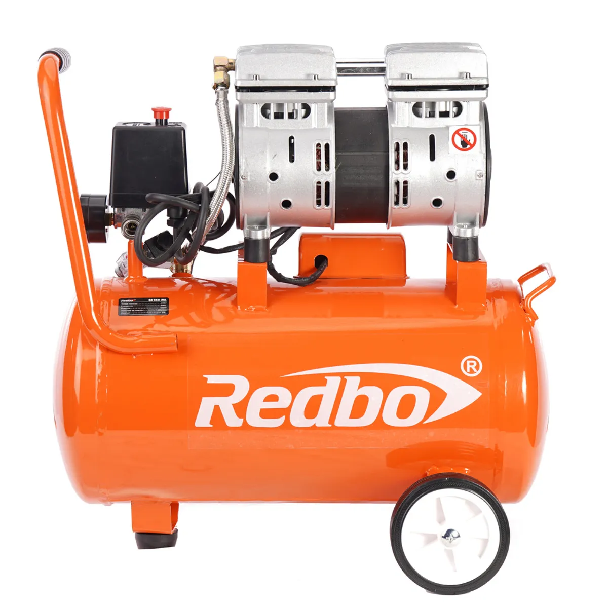 REDBO - Compresor de Aire Silencioso Redbo OA 550-25L (1 HP, 25 Litros, 110 PSI)