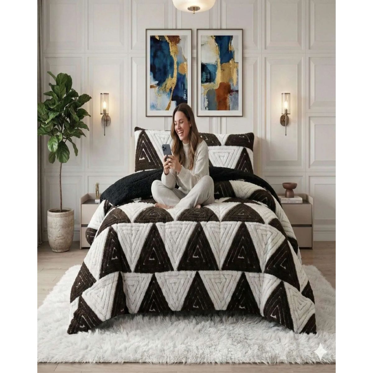 GENERICO - CUBRECAMA CHIPORRO PLAZA Y MEDIA INVIERNO JACQUARD PREMIUM  EXTRA SUAVE