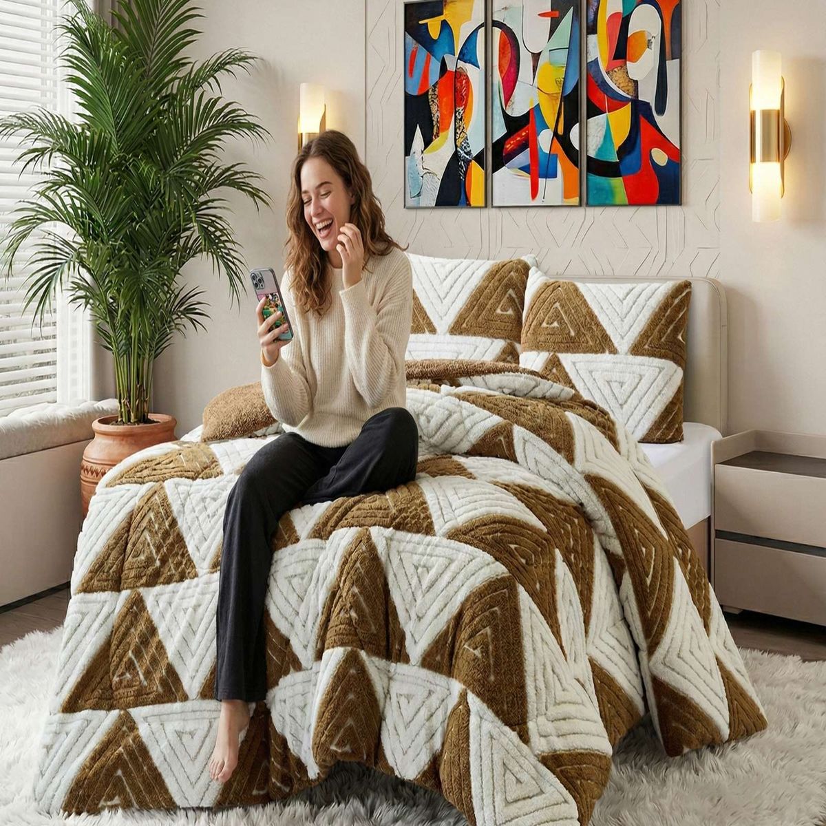 GENERICO - CUBRECAMA CHIPORRO KING INVIERNO JACQUARD PREMIUM  EXTRA SUAVE