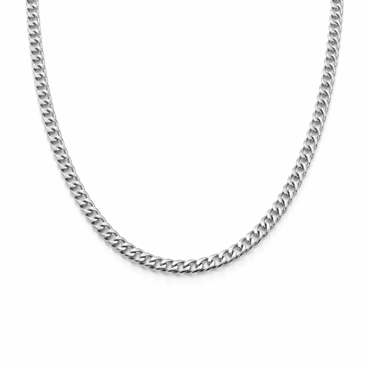 LK LUKSO - Cadena Cubana Hombre 5mm Acero Inoxidable  