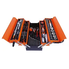 GENERICO - Caja De Herramientas Set 85 Pieza Plegable 5 Niveles Metal