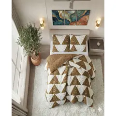 GENERICO - JUEGO DE CUBRECAMA CHIPORRO MAS SABANA DE POLAR KING MODELO JACQUARD PREMIUM