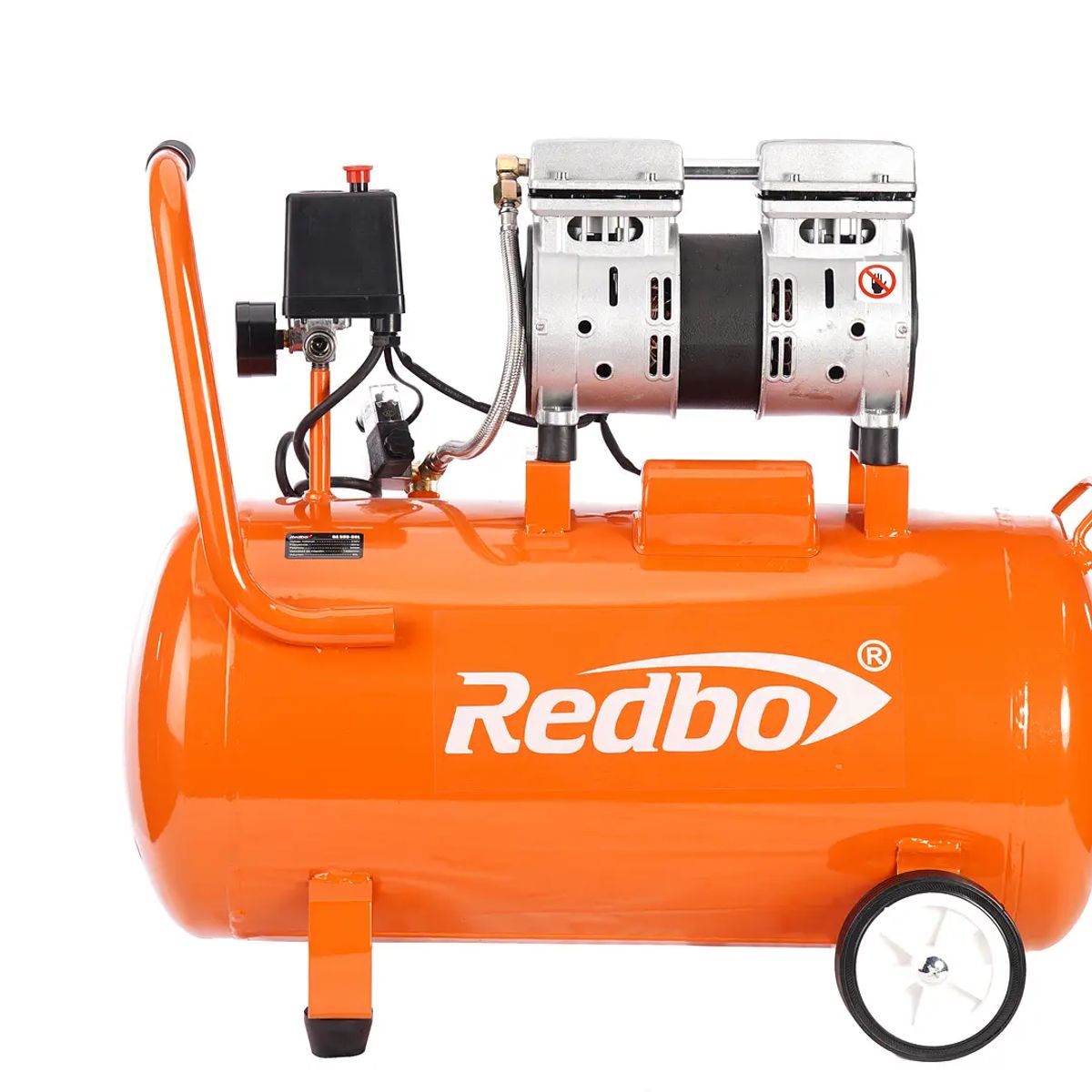 REDBO - Compresor de Aire Silencioso Redbo OA 550-50L (1 HP, 50 Litros, 110 PSI)