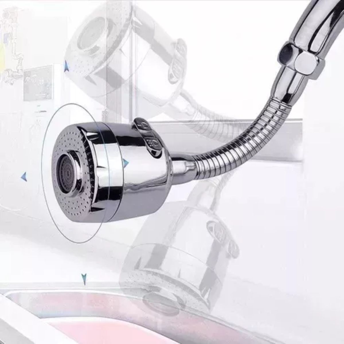Aireador Rociador Para Grifo Flexible Ahorrador De Agua, marca GENERICO - Foto 2