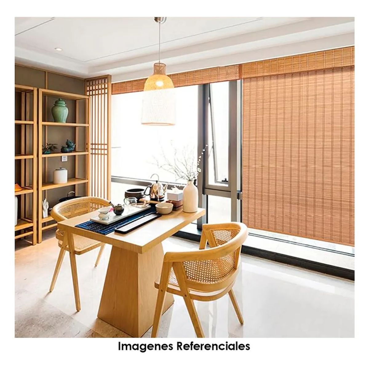 GENERICO - Cortina Enrollable De Bambú Persiana 60x120cm