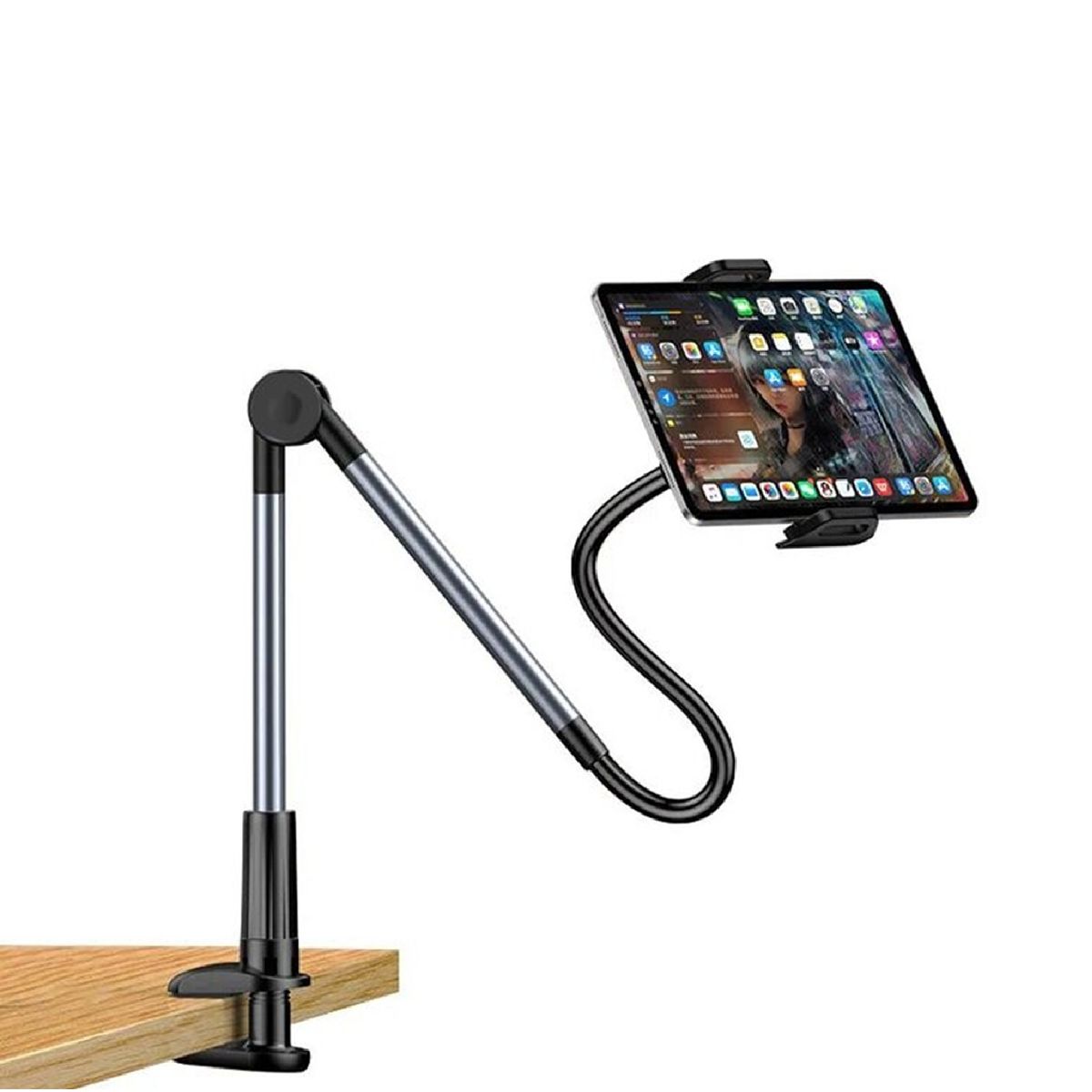 GENERICO - Soporte Para Tablet O Celular De Aluminio Con Brazo Flexible