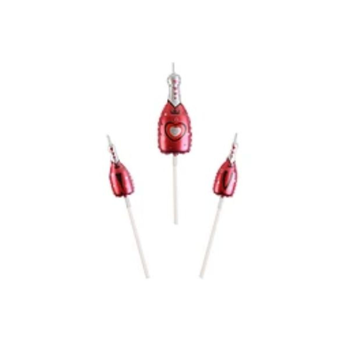 GENERICO - Velas de botella I Love You 14cm 3pcs