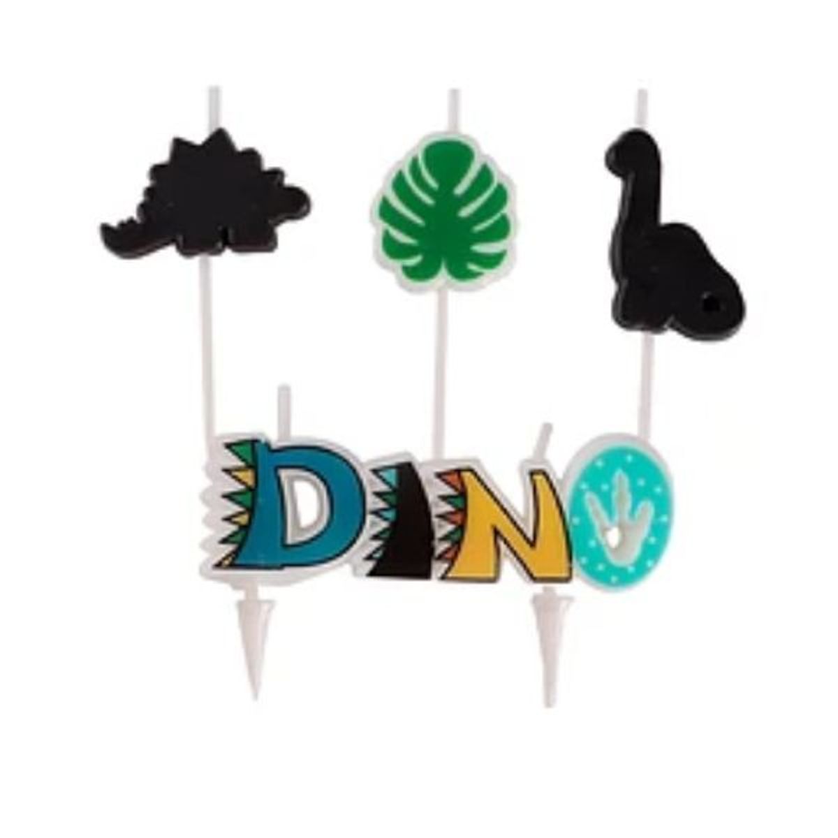 GENERICO - Set de velas dinosaurio negra 5pcs