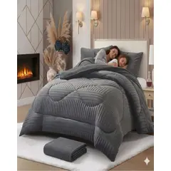 GENERICO - SET CUBRECAMA CHIPORRO MÁS SÁBANA POLAR PLAZA Y MEDIA ELEGANTE