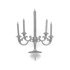 GENERICO - Portavelas de 5pcs 18cm plateado