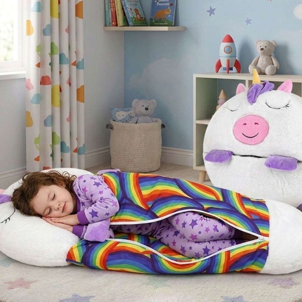 GENERICO - SACO DE DORMIR INFANTIL 2 EN 1 ALMOHADA Y DIVERSIÓN EN UNO REPLICA