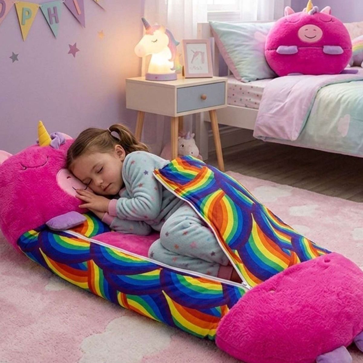 GENERICO - SACO DE DORMIR INFANTIL 2 EN 1 ALMOHADA Y DIVERSIÓN EN UNO REPLICA