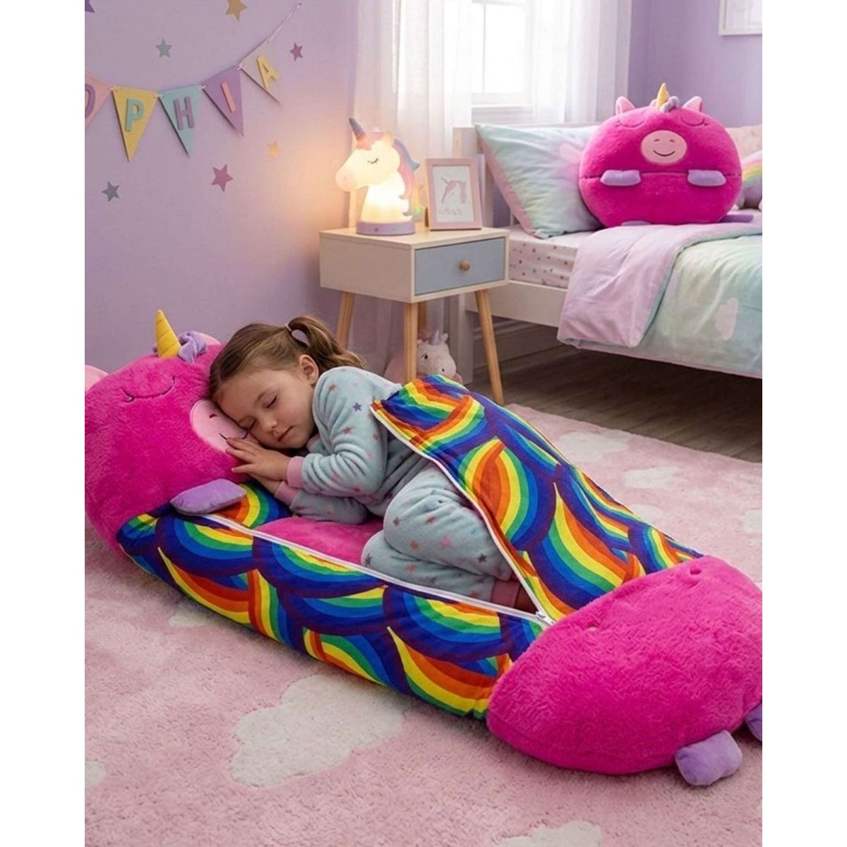 GENERICO - SACO DE DORMIR INFANTIL 2 EN 1 ALMOHADA Y DIVERSIÓN EN UNO REPLICA