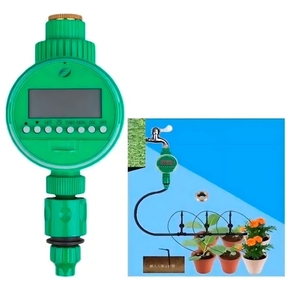 GENERICO - Temporizador Riego Automático Timer Digital Lcd Programador