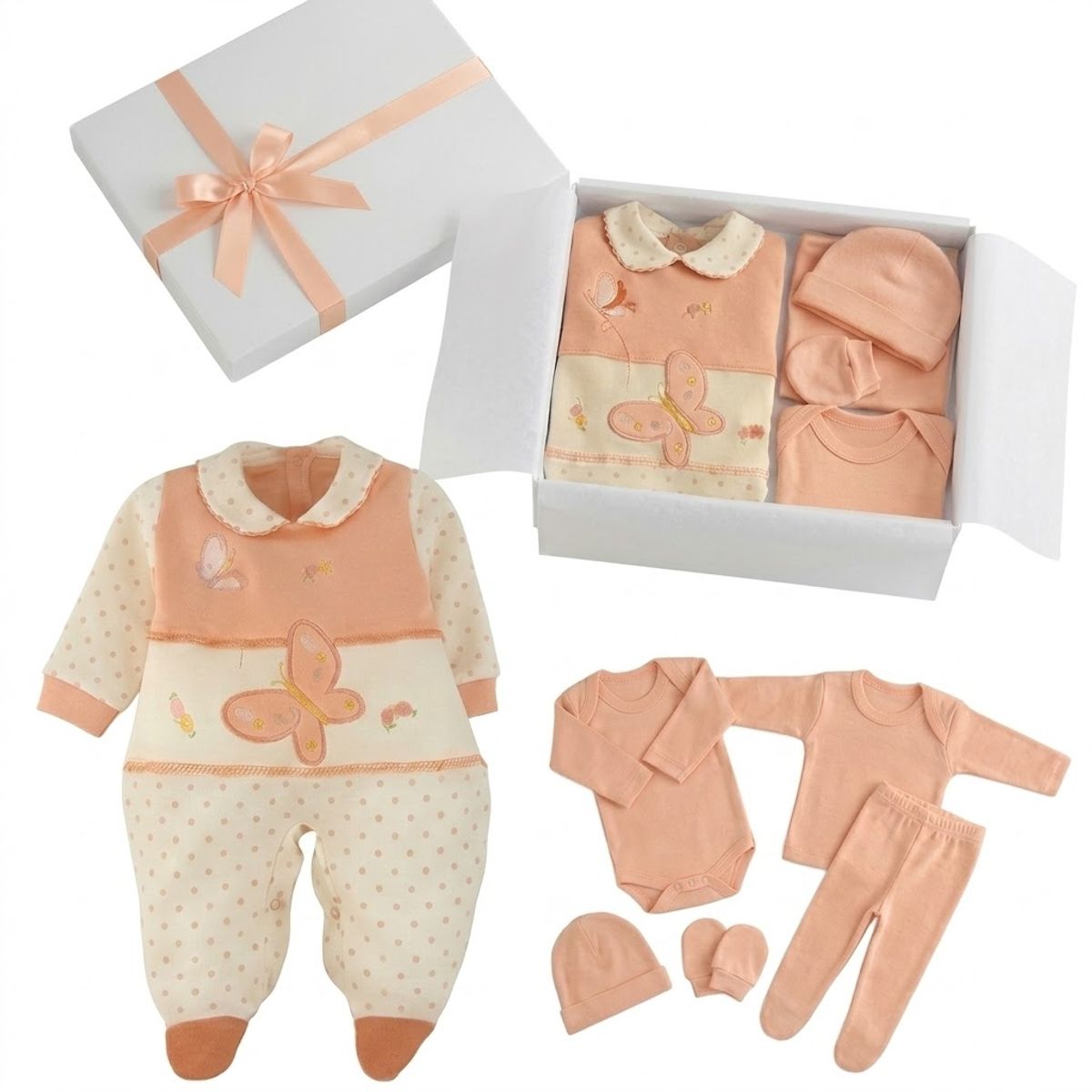 ENCANTO - Ajuar Bebé Completo 100%Algodón 0-3m Chile- Listo para Regalar- Envío Gratis.