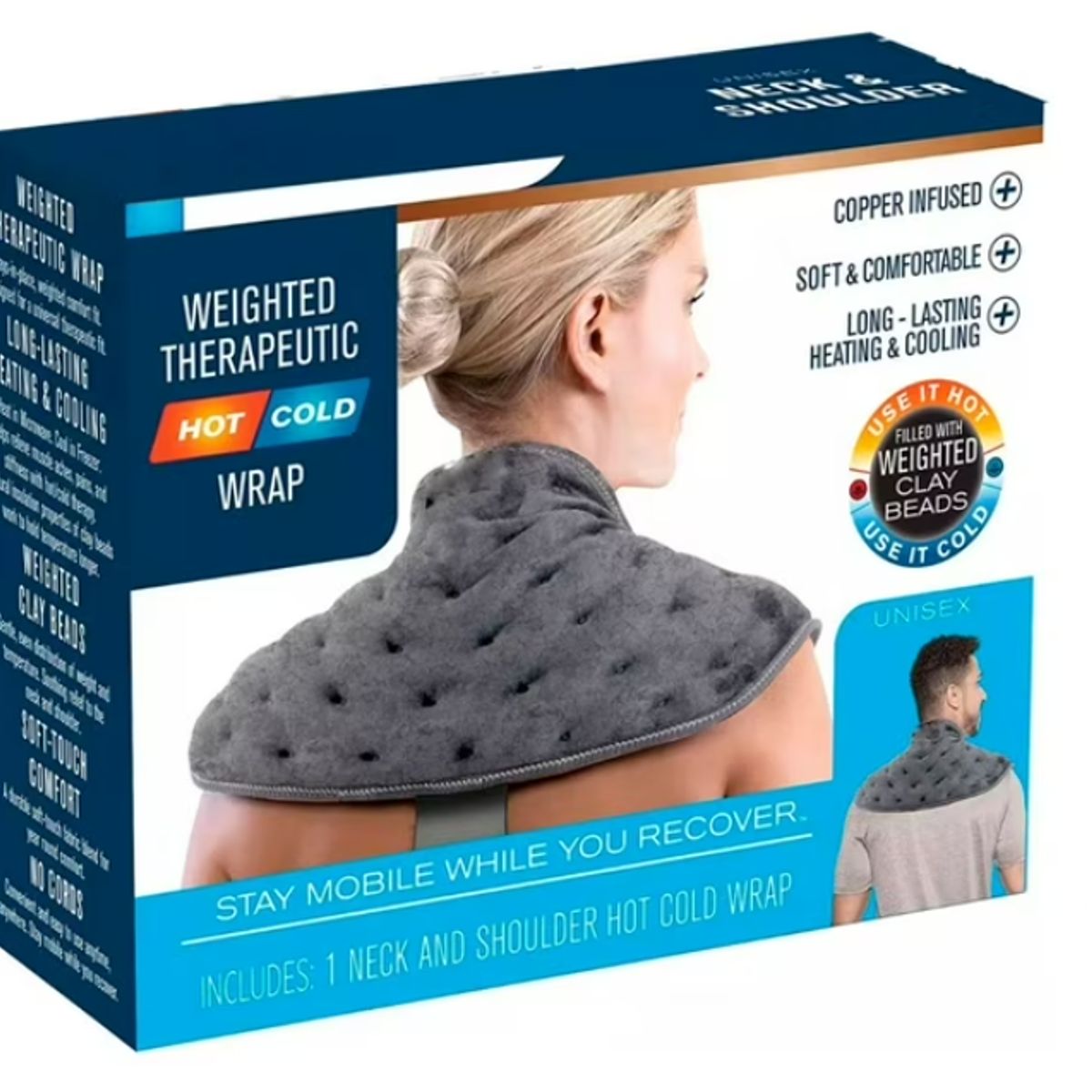 MOVI - Almohadilla Terapéutica Cuello y Hombros Semillas CalorFrío