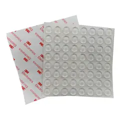 GENERICO - Set 100 Uds Topes Auto Adhesivo Transparente Puertas Muebles
