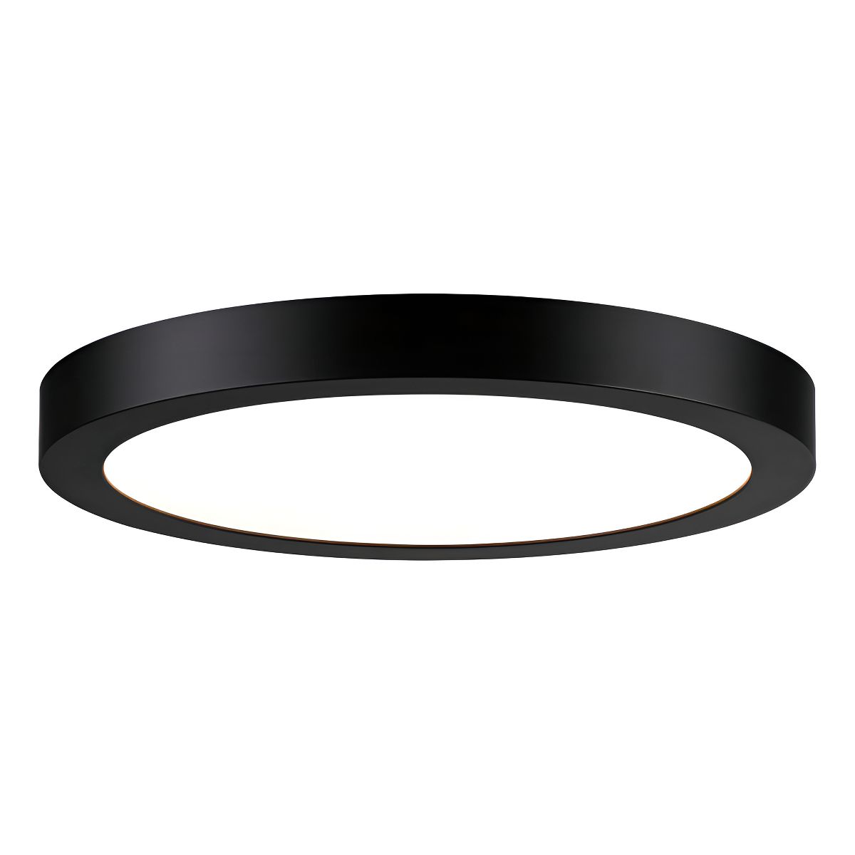 GENERICO - Foco Panel Led 24w Plafón Redondo 30cm Sobrepuesto Negro Luz Fría 6000k Demasled