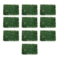 GENERICO - 10 Palmeta Malla Hojas Artificiales Para Decoración 60x40 Cm Color VERDE - 317001
