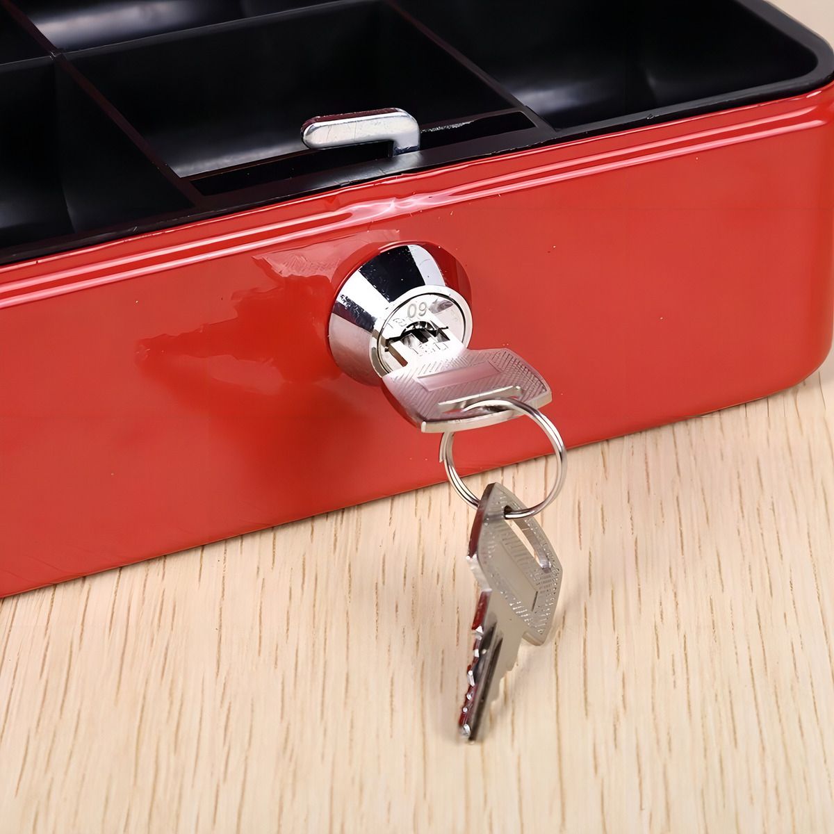 GENERICO - Caja Fuerte Metálica METAL CASH BOX con Llave 25x20cm Color Negro