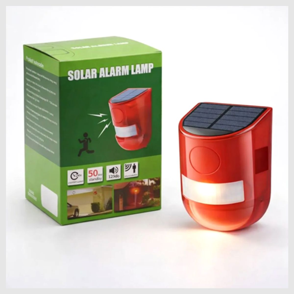 MOVI - Alarma Solar Con Sensor de Movimiento 129 DB Impermeable